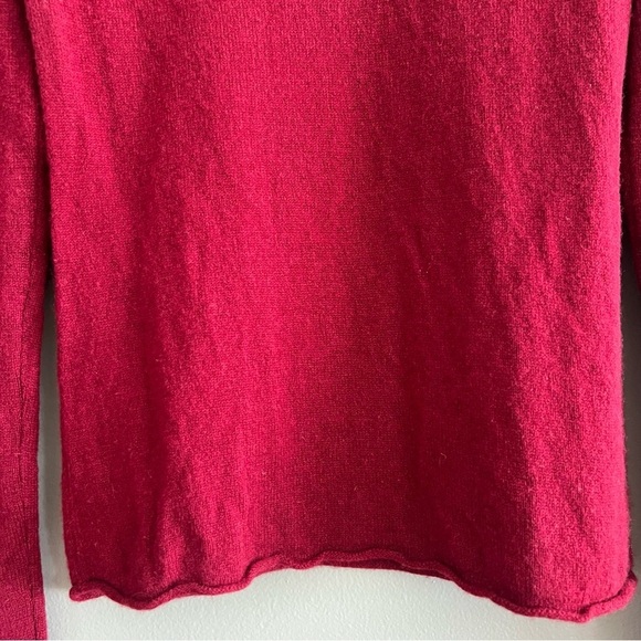 Philosophy Dane Lewis Deep Red 100% Cashmere Crew Neck Sweater Sz M - Picture 8 of 16